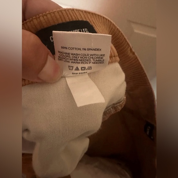 Express Corduroy Wide Leg High Rise Crop - Picture 3 of 6